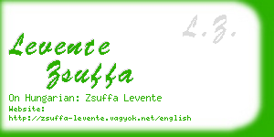 levente zsuffa business card